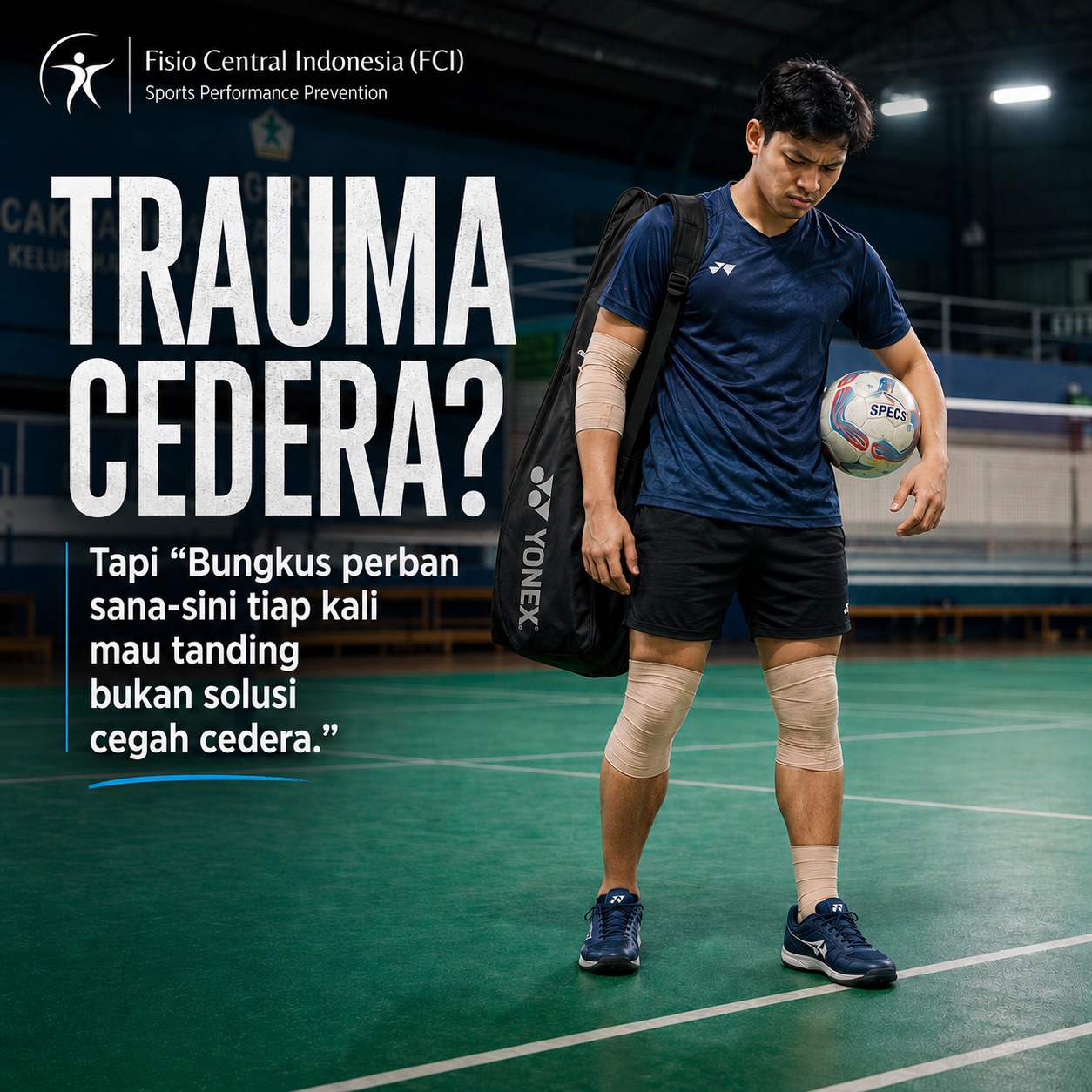 Atlet merasakan nyeri atau cedera